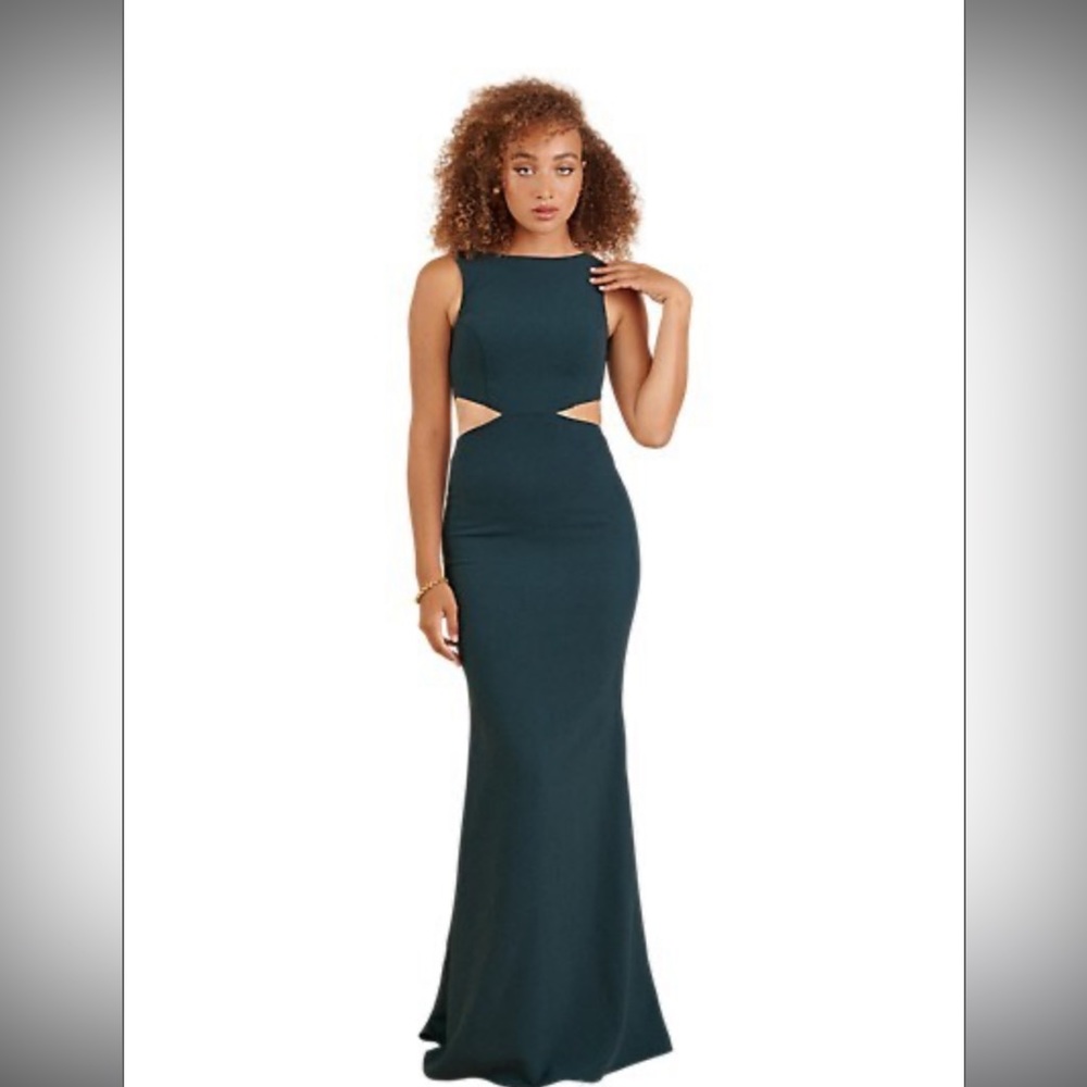 Special occasion cut out green dress